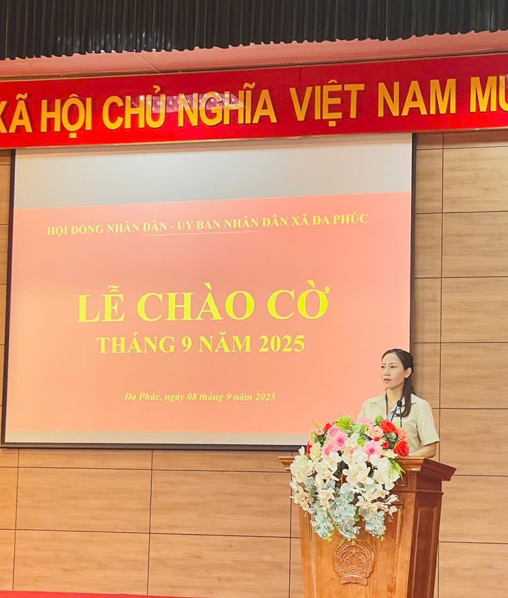 HĐND – UBND xã Đa Phúc tổ chức Lễ chào cờ đầu tháng 9 năm 2025- Ảnh 3.
