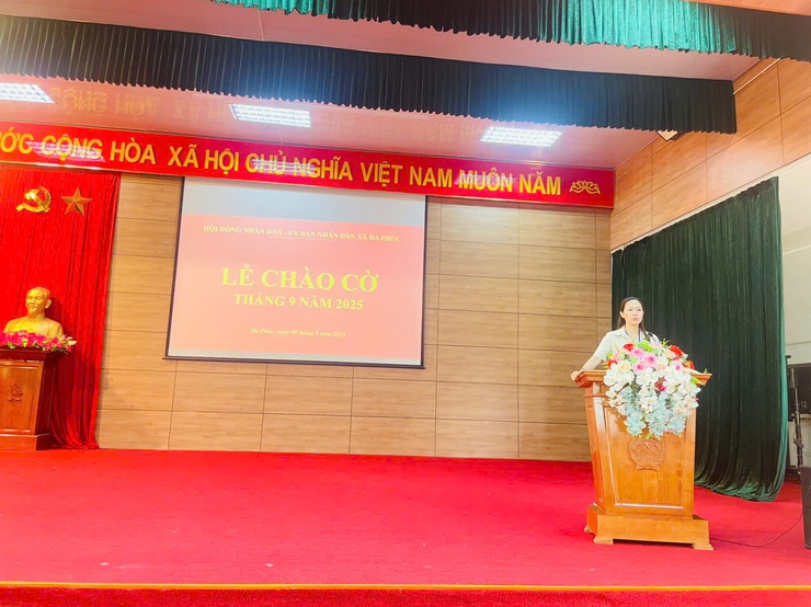 HĐND – UBND xã Đa Phúc tổ chức Lễ chào cờ đầu tháng 9 năm 2025- Ảnh 4.