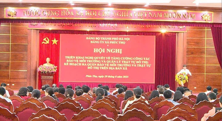 Đảng uỷ xã Phúc Thọ tăng cường lãnh đạo công tác vệ sinh môi trường và trật tự đô thị- Ảnh 6.