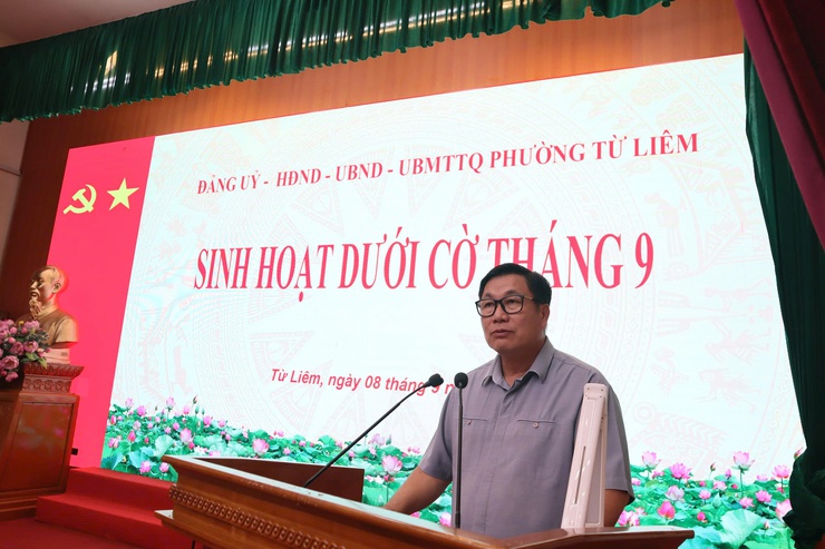 Lễ  chào cờ và sinh hoạt dưới cờ tháng 9 của phường Từ Liêm- Ảnh 4.
