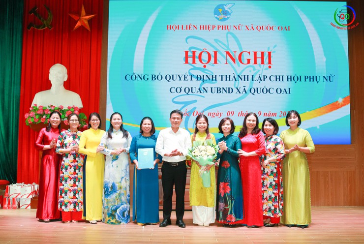 Quốc Oai: Tổ chức Hội nghị công bố các quyết định thành lập và triển khai hoạt động Chi hội Phụ nữ trong cơ quan, đơn vị, trường học- Ảnh 4.