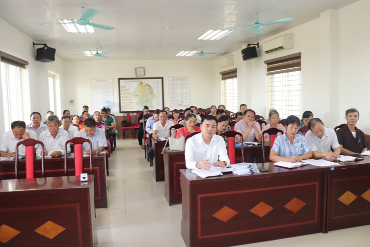 Các đoàn thể xã Thuận An tổ chức lấy ý kiến góp ý dự thảo Báo cáo chính trị trình Đại hội lần thứ Nhất, nhiệm kỳ 2025- 2030 của tổ chức Hội cấp xã- Ảnh 1.