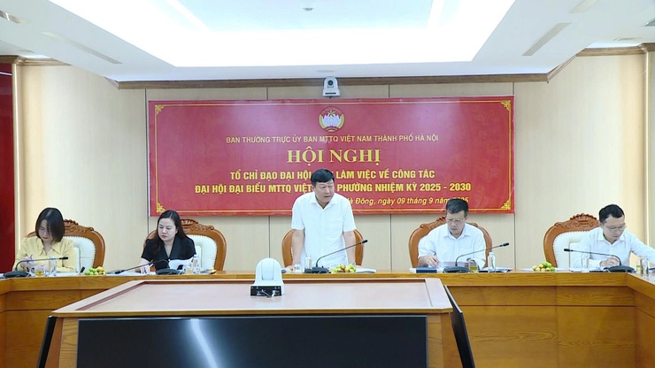 Tổ chỉ đạo đại hội số 7 MTTQ thành phố Hà Nội làm việc 6 phường về công tác đại hội đại biểu MTTQ Việt Nam phường nhiệm kỳ 2025-2030- Ảnh 4.