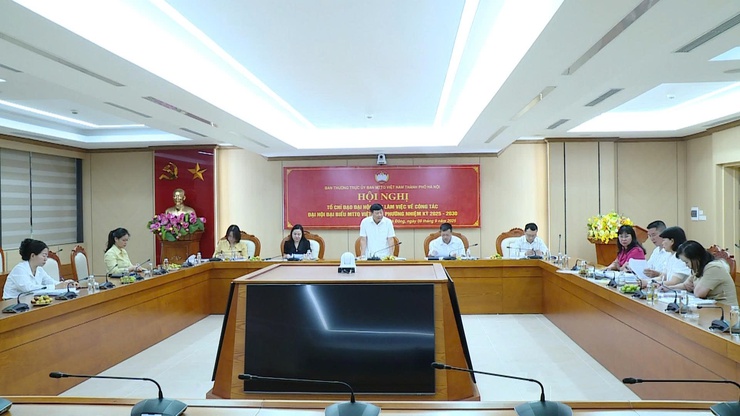 Tổ chỉ đạo đại hội số 7 MTTQ thành phố Hà Nội làm việc 6 phường về công tác đại hội đại biểu MTTQ Việt Nam phường nhiệm kỳ 2025-2030- Ảnh 1.