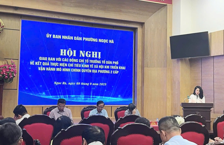 UBND phường Ngọc Hà tổ chức Hội nghị giao ban về kết quả thực hiện chỉ tiêu kinh tế xã hội khi triển khai vận hành mô hình chính quyền địa phương 2 cấp- Ảnh 2.