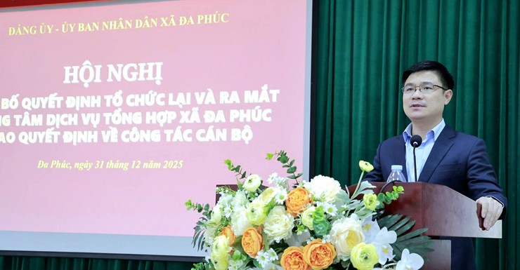 Xã Đa Phúc - Công bố Quyết định tổ chức lại và ra mắt Trung tâm Dịch vụ tổng hợp- Ảnh 1.