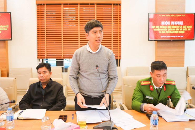 Quốc Oai: Họp Ban Chỉ đạo triển khai giải pháp xử lý 5 điểm nghẽn trên địa bàn xã- Ảnh 3.