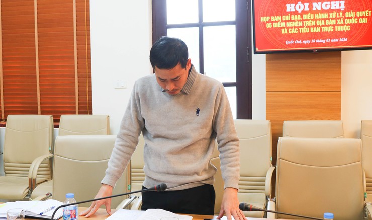 Quốc Oai: Họp Ban Chỉ đạo triển khai giải pháp xử lý 5 điểm nghẽn trên địa bàn xã- Ảnh 7.