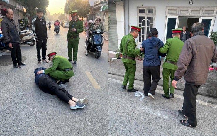 Công an phường Phúc Lợi kịp thời giúp đỡ người dân bị ngã do tiền đình với tinh thần “Vì nhân dân phục vụ”- Ảnh 1.