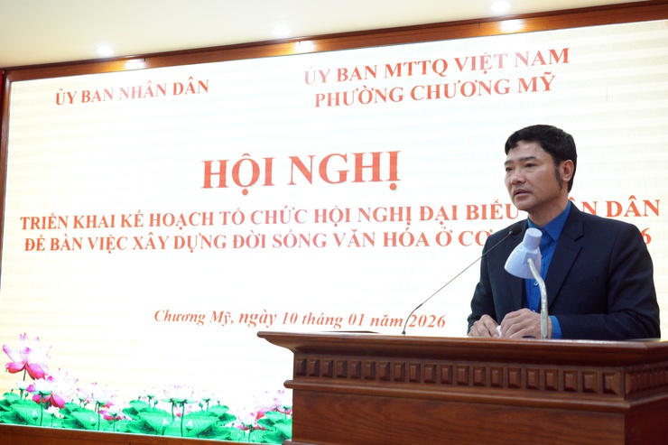 MTTQ phường Chương Mỹ triển khai kế hoạch tổ chức Hội nghị đại biểu Nhân dân năm 2026

- Ảnh 1.
