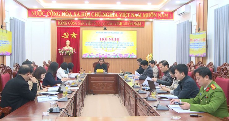 Uỷ ban bầu cử xã Phúc Lộc tổ chức nghe tiến độ triển khai công tác bầu cử đại biểu Quốc hội khoá XVI và bầu cử đại biểu HĐND các cấp nhiệm kỳ 2026-2031- Ảnh 1.