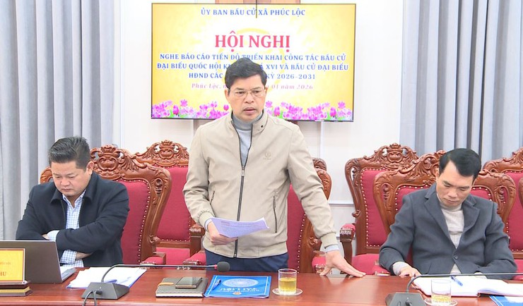 Uỷ ban bầu cử xã Phúc Lộc tổ chức nghe tiến độ triển khai công tác bầu cử đại biểu Quốc hội khoá XVI và bầu cử đại biểu HĐND các cấp nhiệm kỳ 2026-2031- Ảnh 6.