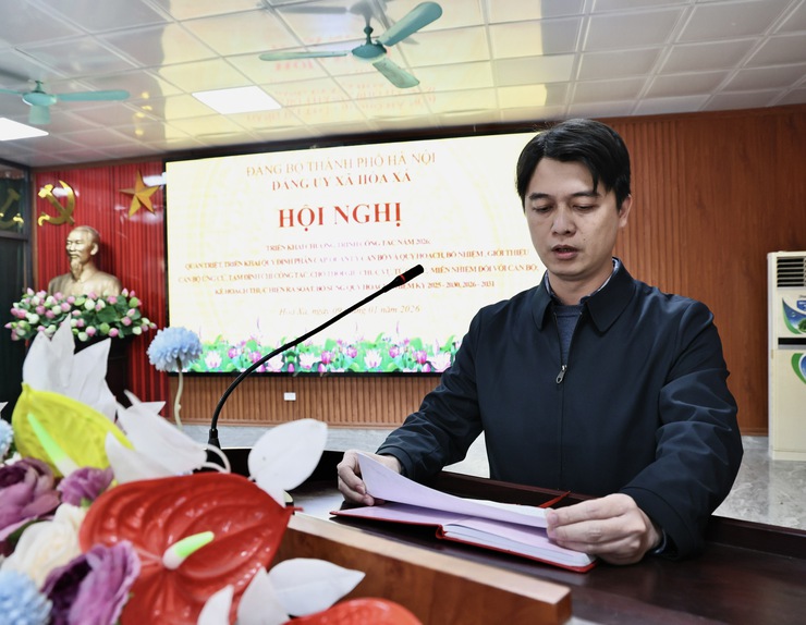 ĐẢNG ỦY XÃ HÒA XÁ TRIỂN KHAI NHIỆM VỤ CÔNG TÁC NĂM 2026; QUÁN TRIỆT QUY ĐỊNH PHÂN CẤP QUẢN LÝ CÁN BỘ- Ảnh 3.