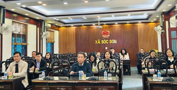 XÃ SÓC SƠN TỔ CHỨC TIẾP SÓNG HỘI NGHỊ TUYÊN TRUYỀN, PHỔ BIÊN PHÁP LUẬT VỀ BẦU CỬ ĐẠI BIỂU QUỐC HỘI VÀ HỘI ĐỒNG NHÂN DÂN CÁC CẤP, NHIỆM KỲ 2026-2031.- Ảnh 2.