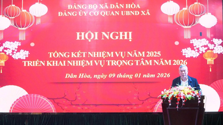 HỘI NGHỊ TỔNG KẾT NHIỆM VỤ NĂM 2025, TRIỂN KHAI NHIỆM VỤ TRỌNG TÂM NĂM 2026
ĐẢNG ỦY CƠ QUAN UBND XÃ DÂN HÒA- Ảnh 2.