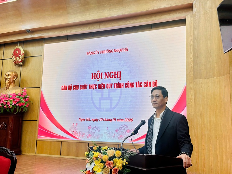 Đảng uỷ phường Ngọc Hà tổ chức Hội nghị cán bộ chủ chốt thực hiện quy trình công tác cán bộ- Ảnh 2.