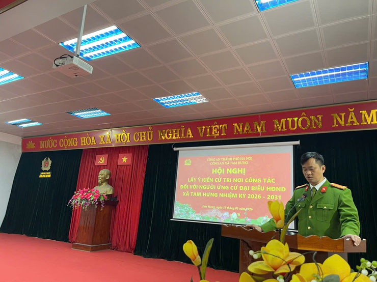 Công an xã Tam Hưng: Thực hiện quy trình hiệp thương giới thiệu người ứng cử đại biểu Hội đồng nhân dân các cấp- Ảnh 1.