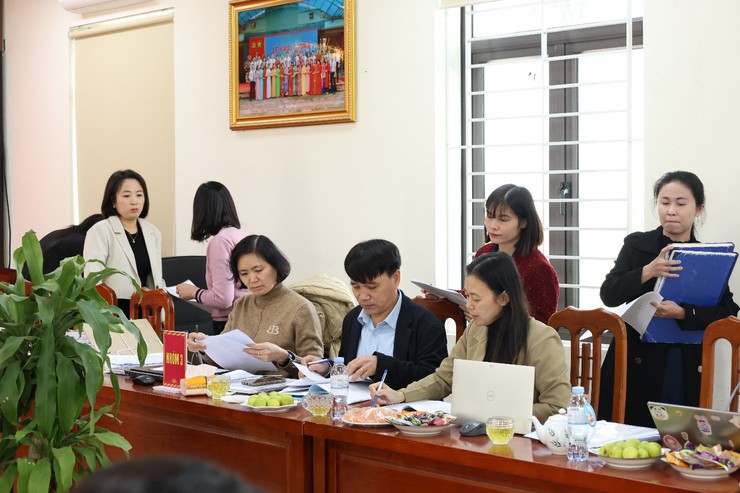 Trường THCS Tráng Việt, xã Mê Linh đón đoàn đánh giá ngoài của Sở Giáo dục và Đào tạo khảo sát chính thức tại trường- Ảnh 3.