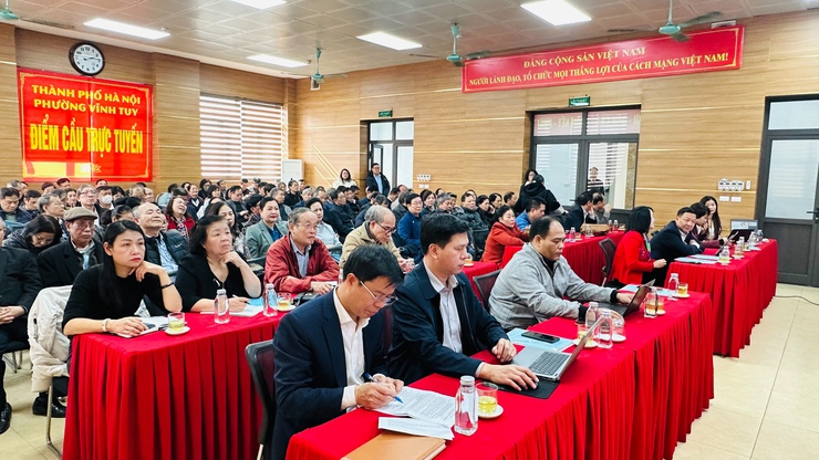 Phường Vĩnh Tuy tập huấn công tác bầu cử Đại biểu Quốc hội khóa XVI và đại biểu HĐND các cấp nhiệm kỳ 2026-2031- Ảnh 1.