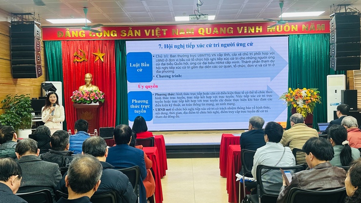 Phường Vĩnh Tuy tập huấn công tác bầu cử Đại biểu Quốc hội khóa XVI và đại biểu HĐND các cấp nhiệm kỳ 2026-2031- Ảnh 3.