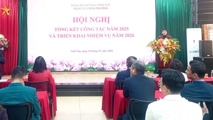 Đảng ủy UBND phường Vĩnh Tuy tổng kết công tác năm 2025 và triển khai nhiệm vụ năm 2026- Ảnh 1.