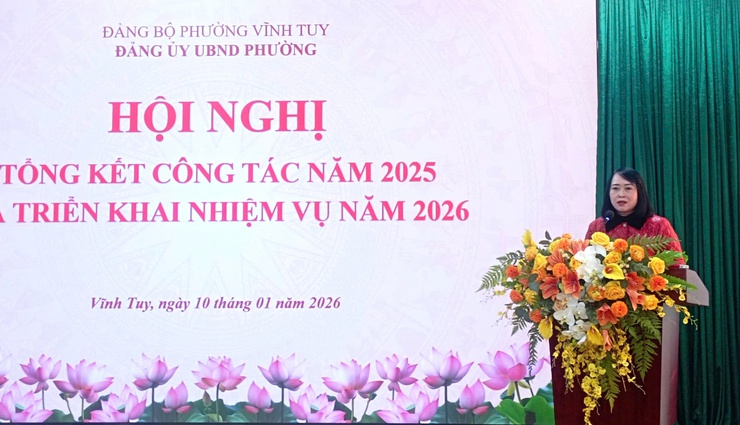 Đảng ủy UBND phường Vĩnh Tuy tổng kết công tác năm 2025 và triển khai nhiệm vụ năm 2026- Ảnh 6.