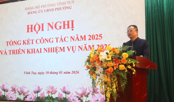 Đảng ủy UBND phường Vĩnh Tuy tổng kết công tác năm 2025 và triển khai nhiệm vụ năm 2026- Ảnh 7.