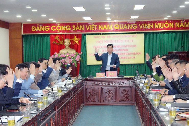 Phường Yên Sở tổ chức Hội nghị liên tịch lấy ý kiến cử tri nơi công tác đối với người ứng cử đại biểu HĐND phường Yên Sở, nhiệm kỳ 2026 - 2031- Ảnh 3.