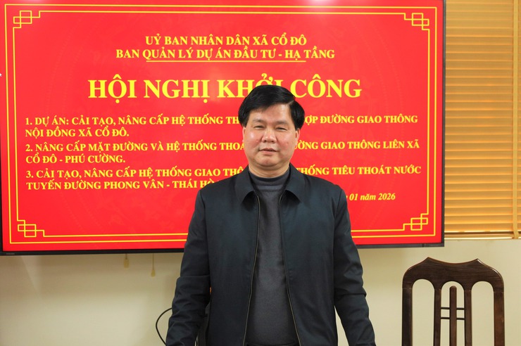 XÃ CỔ ĐÔ TỔ CHỨC HỘI NGHỊ TRIỂN KHAI CÁC DỰ ÁN CẢI TẠO, NÂNG CẤP HỆ THỐNG GIAO THÔNG, TIÊU THOÁT NƯỚC TRÊN ĐỊA BÀN XÃ- Ảnh 1.