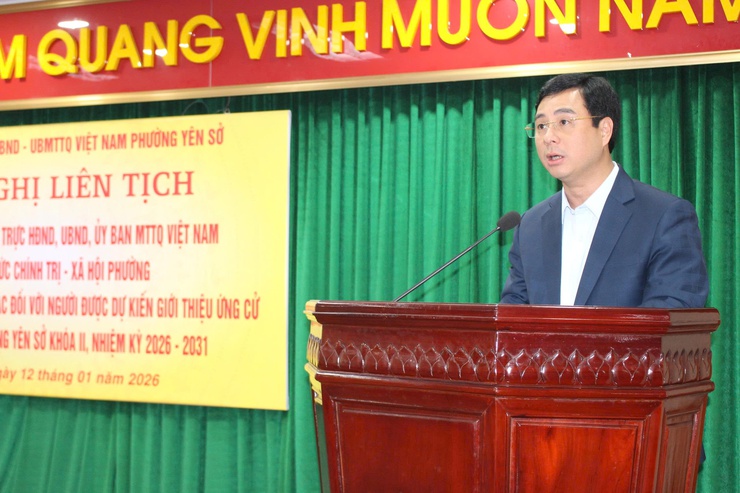 Phường Yên Sở tổ chức Hội nghị liên tịch lấy ý kiến cử tri nơi công tác đối với người ứng cử đại biểu HĐND phường Yên Sở, nhiệm kỳ 2026 - 2031- Ảnh 2.