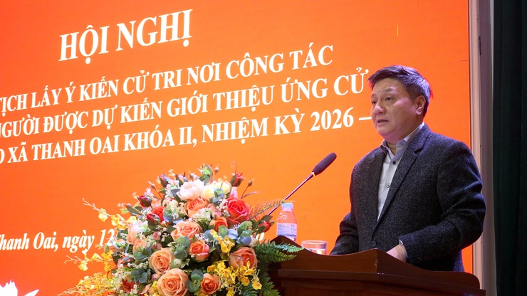 Xã Thanh Oai: Lấy ý kiến cử tri với người được dự kiến giới thiệu ứng cử đại biểu HĐND xã khóa II, nhiệm kỳ 2026 – 2031- Ảnh 4.