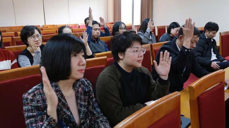 Đảng uỷ phường Dương Nội lấy ý kiến cử tri nơi công tác đối với người ứng cử đại biểu HĐND TP Hà Nội khoá XVII, nhiệm kỳ 2026 - 2031 - Ảnh 3.