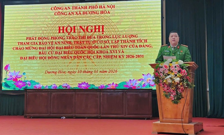 Lực lượng tham gia bảo vệ an ninh trật tự cơ sở xã Dương Hoà thi đua lập thành tích chào mừng Đại hội Đảng lần thứ XIV và cuộc bầu cử Quốc hội và đại biểu HĐND các cấp nhiệm kỳ 2026-2031 - Ảnh 2.