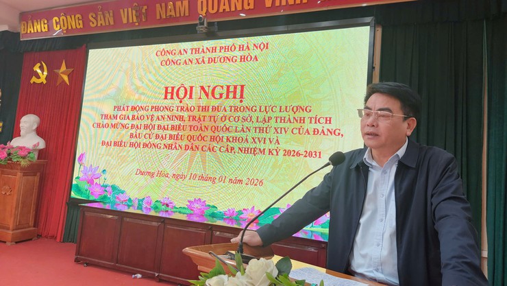 Lực lượng tham gia bảo vệ an ninh trật tự cơ sở xã Dương Hoà thi đua lập thành tích chào mừng Đại hội Đảng lần thứ XIV và cuộc bầu cử Quốc hội và đại biểu HĐND các cấp nhiệm kỳ 2026-2031 - Ảnh 3.