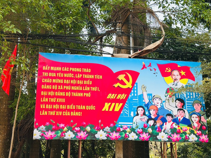 Phú Nghĩa trang hoàng chào mừng Đại hội Đảng lần thứ XIV- Ảnh 5.