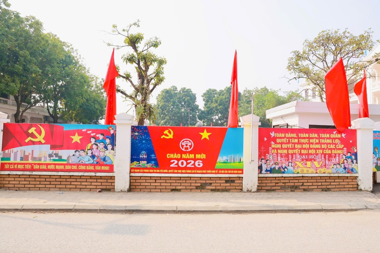 Phú Nghĩa trang hoàng chào mừng Đại hội Đảng lần thứ XIV- Ảnh 8.