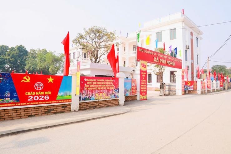 Phú Nghĩa trang hoàng chào mừng Đại hội Đảng lần thứ XIV- Ảnh 9.