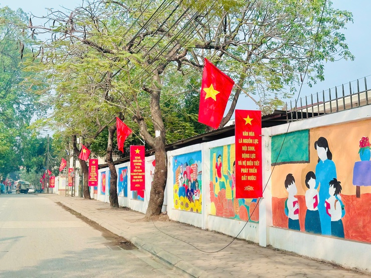 Phú Nghĩa trang hoàng chào mừng Đại hội Đảng lần thứ XIV- Ảnh 10.