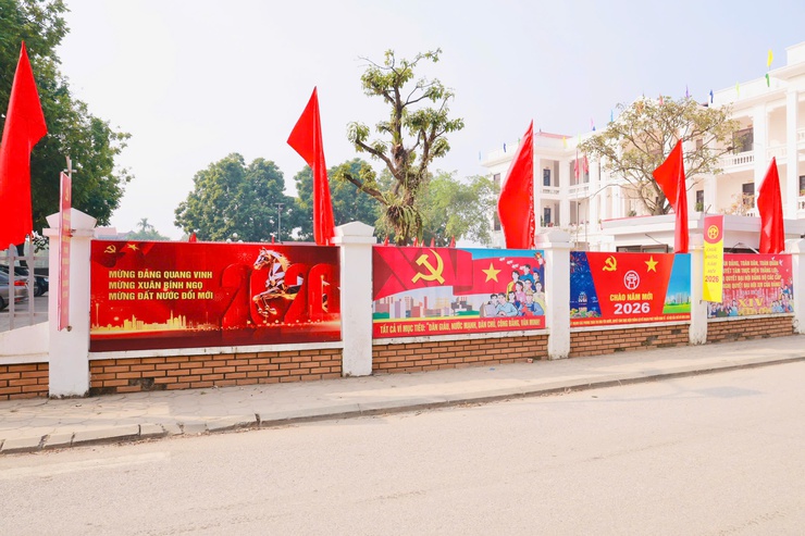 Phú Nghĩa trang hoàng chào mừng Đại hội Đảng lần thứ XIV- Ảnh 11.