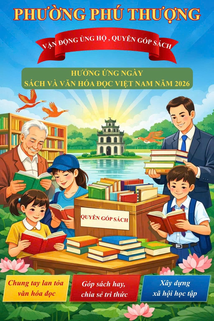 Phường Phú Thượng vận động ủng hộ, quyên góp sách hưởng ứng ngày sách và văn hóa đọc Việt Nam năm 2026- Ảnh 1.