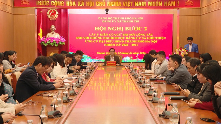 Xã Thanh Trì tổ chức hội nghị liên tịch lấy ý kiến cử tri nơi công tác đối với người ứng cử đại biểu HĐND TP nhiệm kỳ 2026–2031- Ảnh 1.