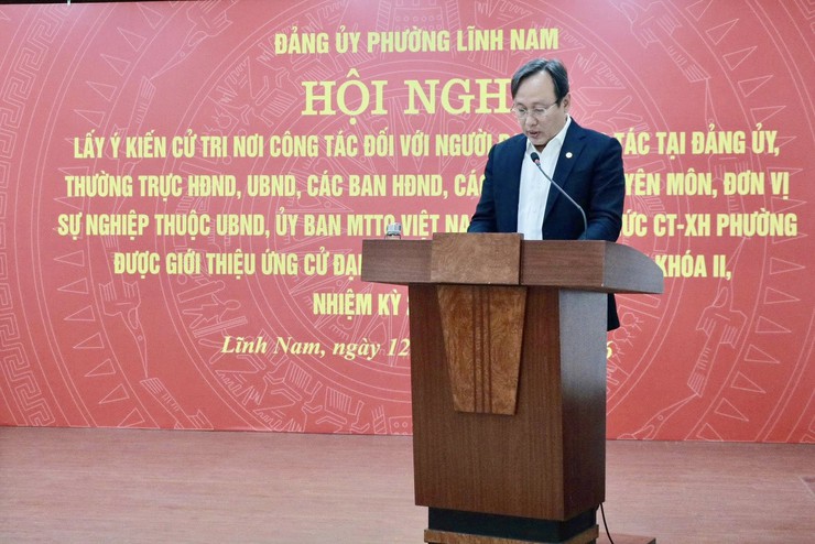 PHƯỜNG LĨNH NAM TỔ CHỨC HỘI NGHỊ LIÊN TỊCH LẤY Ý KIẾN CỬ TRI NƠI CÔNG TÁC ĐỐI VỚI NGƯỜI ỨNG CỬ ĐẠI BIỂU HĐND PHƯỜNG NHIỆM KỲ 2026 – 2031- Ảnh 4.