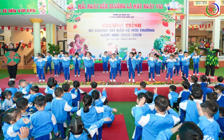 TRƯỜNG MẦM NON QUỐC OAI - TỔ CHỨC CHƯƠNG TRÌNH "BÉ CHUNG TAY BẢO VỆ MÔI TRƯỜNG" NĂM HỌC 2025 – 2026"- Ảnh 22.