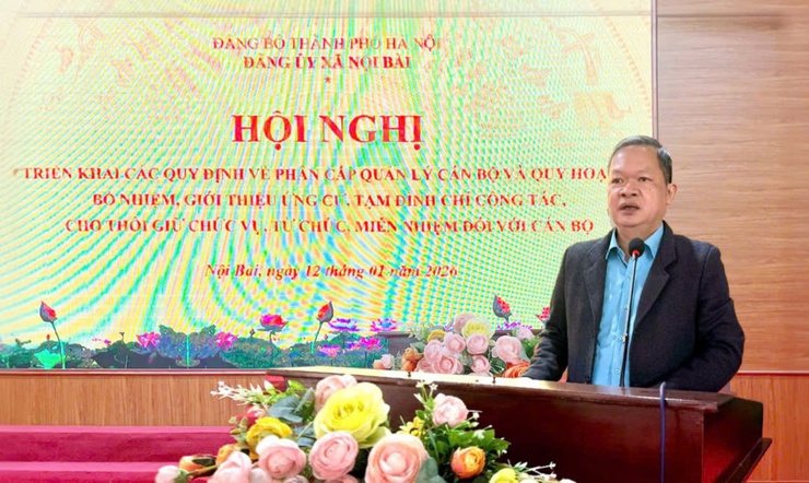 Đảng ủy xã Nội Bài triển khai công tác rà soát, bổ sung quy hoạch cán bộ cho nhiệm kỳ mới- Ảnh 1.