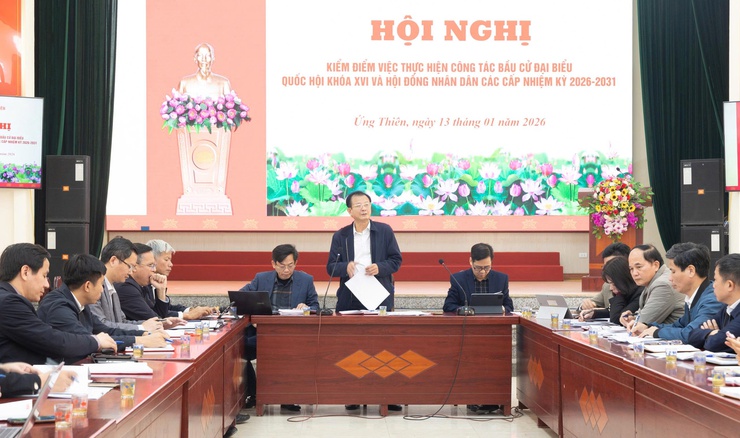 Ban Thường vụ Đảng ủy xã Ứng Thiên triển khai nhiệm vụ công tác bầu cử đại biểu Quốc hội khóa XVI và đại biểu HĐND các cấp, nhiệm kỳ 2026–2031- Ảnh 3.