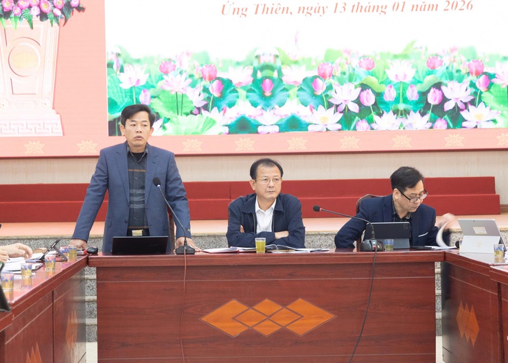 Ban Thường vụ Đảng ủy xã Ứng Thiên triển khai nhiệm vụ công tác bầu cử đại biểu Quốc hội khóa XVI và đại biểu HĐND các cấp, nhiệm kỳ 2026–2031- Ảnh 2.