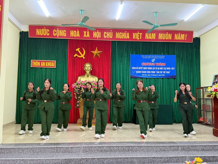 HỘI LHPN XÃ DÂN HÒA CÔNG BỐ QUYẾT ĐỊNH THÀNH LẬP CLB VĂN HÓA – VĂN NGHỆ – TDTT VÀ KHÁNH THÀNH CÔNG TRÌNH SÂN TẬP THỂ THAO CHI HỘI PHỤ NỮ THÔN AN KHOÁI - Ảnh 3.