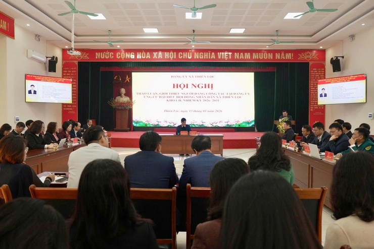 Hội nghị thảo luận, giới thiệu người đang công tác tại Đảng ủy ứng cử đại biểu HĐND xã Thiên Lộc khóa II,&nbsp;nhiệm kỳ 2026 – 2031- Ảnh 1.