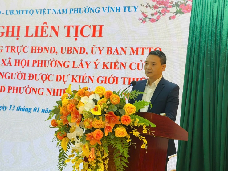 Phường Vĩnh Tuy: Lấy ý kiến cử tri nơi công tác đối với người được dự kiến giới thiệu ứng cử đại biểu HĐND phường nhiệm kỳ 2026–2031- Ảnh 2.