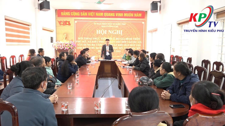 UBND xã Kiều Phú tổ chức hội nghị đối thoại với các hộ dân bị thu hồi đất phục vụ Dự án xây dựng hạ tầng kỹ thuật khu đấu giá quyền sử dụng đất điểm ĐG04/2019 thôn Phú Mỹ- Ảnh 1.